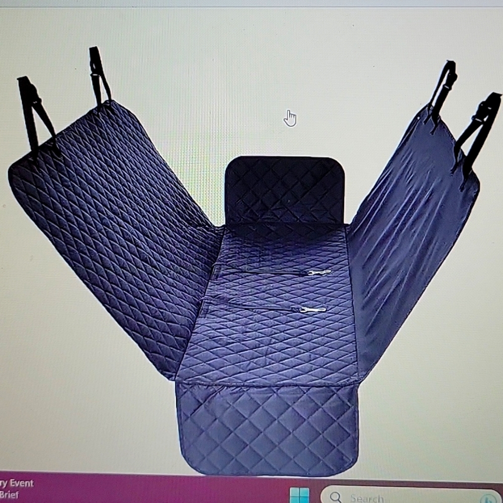 Amazon Basics quilted water resistant hammock car back seat cover XL 64x60" New…